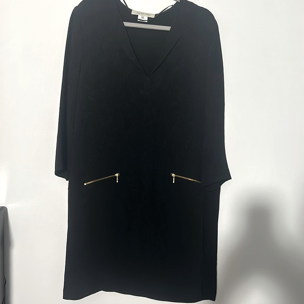 Gerard Darel black sheath dress with gold sz size 46 us 12
